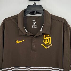 San Diego Padres Nike MLB Short Sleeve Performance Polo - Brown - XL